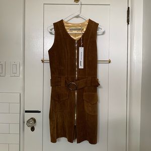 Stoned Immaculate suede “Fonda” dress